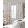 thumbnail image 4 of Spring Flowers Blackout Curtains for Bedroom Living Room Darkening Curtains 54 Inch Long Watercolor Wildflowers Farmhouse Floral Short Curtain for Small Window Treatment Grommet Drapes 42"x54"x2, 4 of 9