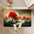 thumbnail image 4 of Super Absorbent Diatomaceous Earth Stone Bath Mat,Moon,Trees,Waves Quick-Drying Bathroom Carpets,Non Slip Bathtub Floor Mat，Easy to Clean, Simple Kitchen Doormat(Square 50×80cm), 4 of 6