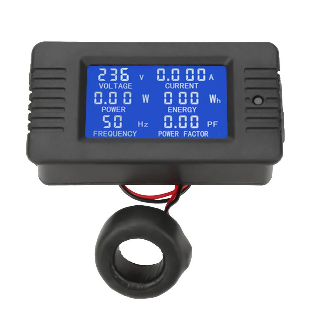 AC Digital Meter 100A LCD Display Multimeter Digital Meter with Closed Type CT Power Energy Voltage Current Frequency Test Black AC Digital Meter 100A LCD Display Multimeter Digital Meter with Closed Type CT Power Energy Voltage Current Frequency Test Black