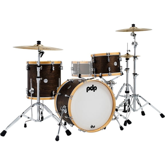 PDP by DW Concept Classic 3-Piece Shell Pack with 20 in. Bass Drum and Natural Hoops Walnut