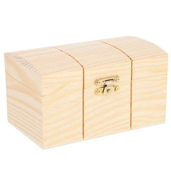 Gifts Boxes Coat for Jewelry Unfinished Craft Arrangements Wooden Crafts Storage Solid