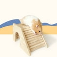thumbnail image 6 of Hermit Crab Hideout with Ramp, Wooden Hermit Crab Climibing Toys, Aquariums Ladder Bridge Ramp Toy, Small Animals Habitat for Hermit Crab Hamsters Rat, Small Animals Tank or Cage Accessories, 6 of 8
