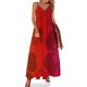 thumbnail image 1 of Vestido hawaiano sin mangas de ensueño rojo y morado, vestido sexy para mujer, vestidos de noche de lujo, 1 of 7