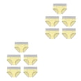 thumbnail image 4 of Sonducket 5 piezas de ropa interior de cintura alta para mujer, bragas simples de algodón, cintura elástica, calzoncillos, calzoncillos, Type8 NO8, 4 of 6