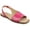 Hot Pink, variant on Journee Womens Brinsley Croco Texture Sling Back Flat Sandals, Widths Available