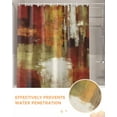 thumbnail image 6 of Fall Shower Curtain Burnt Orange Oil Painting Bathroom Curtains with Hooks, Waterproof Fabric Abstract Graffiti Art Thanksgiving Bath Shower Curtains Set for Bathroom Bathtubs Decor 72x72 Inch, 6 of 7