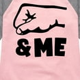 thumbnail image 3 of Instant Message - Daddy And Me Fist Bump - Toddler & Youth Girls Raglan Graphic T-Shirt, 3 of 6