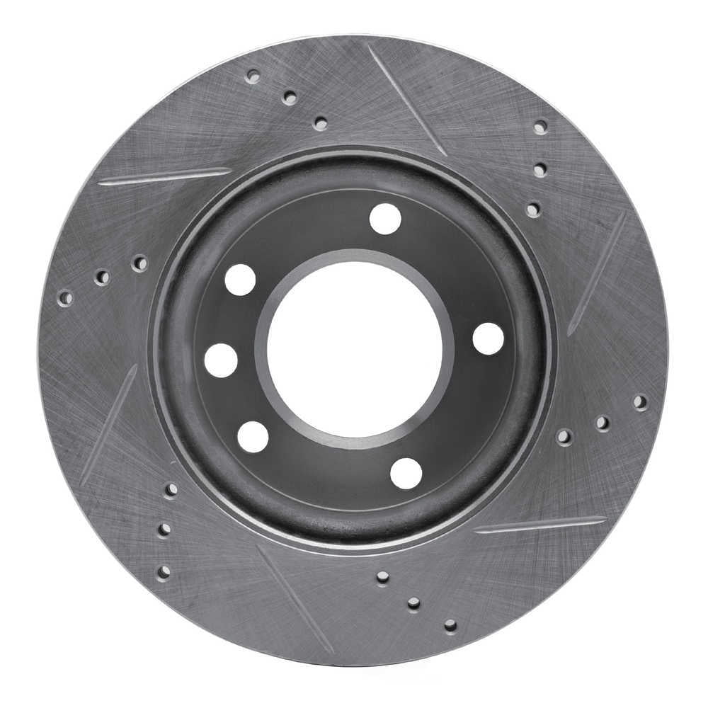 Dynamic Friction Company 631-40042L DFC Brake Rotor - Drilled And Slotted - Silver