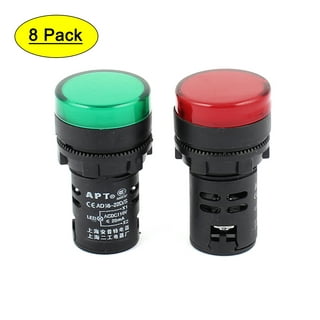 5pcs 120v AC 10mm White Mini LED Pilot Lights Cylindrical Cap With Wire for  sale online