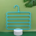 thumbnail image 1 of Pants Hanger Pants Rack Multi Layer Hanger Pants Hanger 5 Layer Space Saving PP Closet Storage Organizer Rack For Scarf Towel, 1 of 1