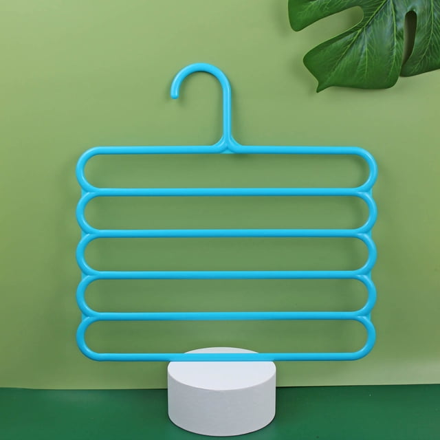 Pants Hanger Pants Rack Multi Layer Hanger Pants Hanger 5 Layer Space Saving PP Closet Storage Organizer Rack For Scarf Towel