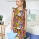 thumbnail image 4 of Balery Fruit-Flavored Ice-Cream Camisón de princesa para niñas, pijama de algodón con mangas abullonadas, suave y bonito.-XX-Large, 4 of 6