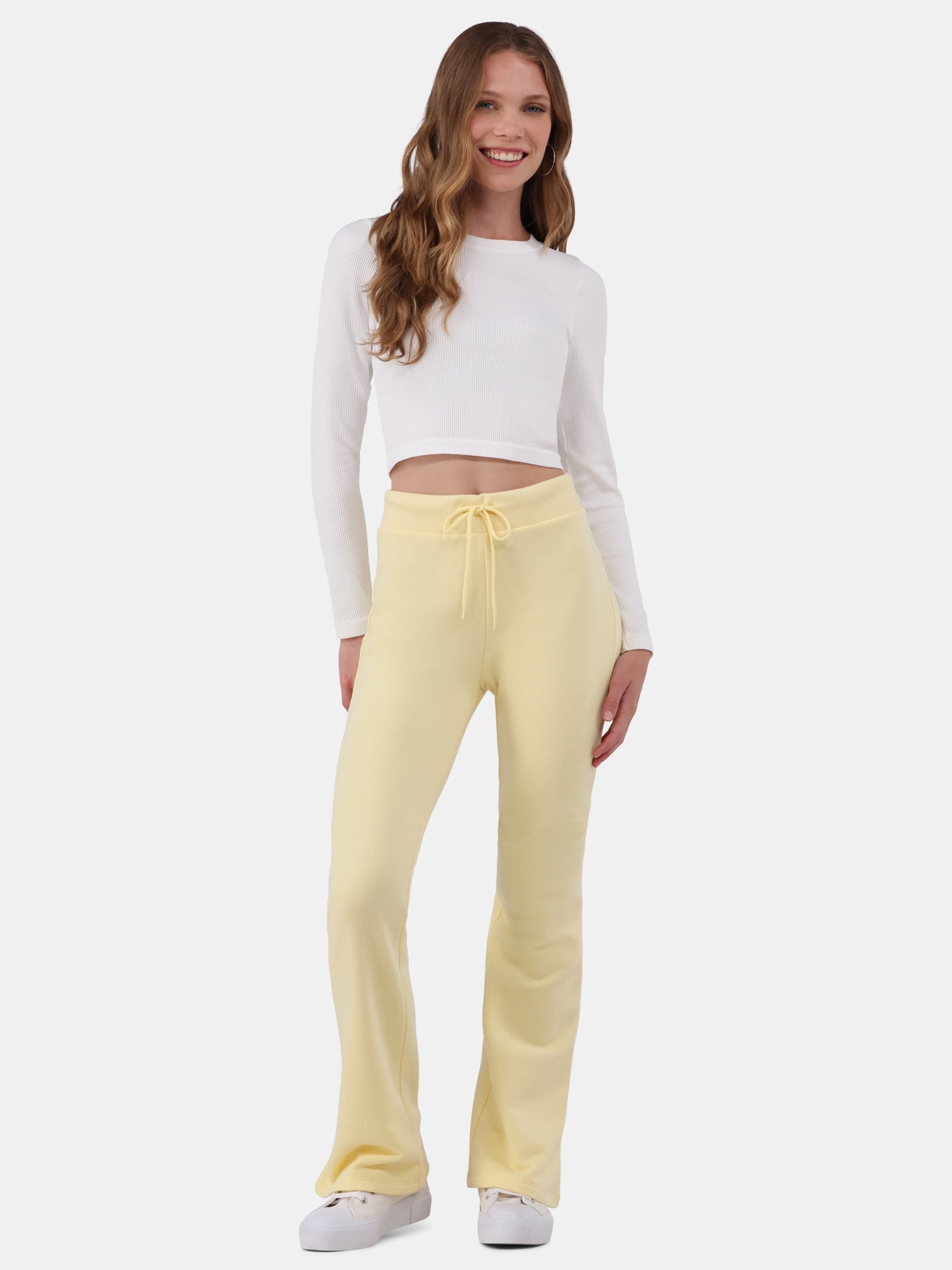 No Boundaries Fleece Flare Pants, 31.5” Inseam, Women’s and Women’s Plus