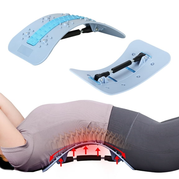 Back Stretcher for Lower Pain Relief ?Adjustable Spine Decompressor with Magnet Lumbar Cracker Massager Board Spine Device Chiropractic Stretch Sciatica Ease