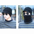 thumbnail image 5 of Unisex Winter Warm Elastic Soft Ear Protection Knitted Scarf face Protection hat Fleece Lined Hat one-Piece hat, 5 of 7