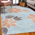 thumbnail image 3 of Floral Decorative Rug, Delicate Flowers with Swirling Ivy Branches Leaves Tulips Vintage Style of Art, Quality Carpet for Bedroom Dorm and Living Room, 6 Sizes, Pale Blue, by Ambesonne, 3 of 4