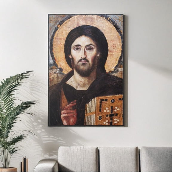 Christ Pantocrator Sinai Print Wall Art Orthodox Christian, Unframed Paper Poster 8x10in