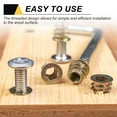 thumbnail image 4 of 18 Pcs Threaded Inserts for Wood, Zinc Alloy M8 Thread Inserts Nuts 21mm Length, 4 of 6