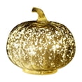 thumbnail image 2 of KEVCHE Halloween Glass Pumpkin Decoration with Warm LED Light,Glitter Accent Battery Operated Tabletop Lamp for Indoor Outdoor Mantel Shelf Display,Glowing Halloween Pumpkin Decoration, 2 of 6