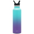 thumbnail image 3 of Simple Modern 20oz Ascent Water Bottle With Straw Lid - Stainless Steel Hydro Tumbler Flask - Double Wall Vacuum Insulated Small Reusable Metal Leakproof Ombre: Tropical Seas, 3 of 7