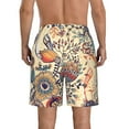 thumbnail image 3 of Kll Floral With Birds And Fantasy Flowers Men'S Casual Summer Beach Shorts Hawaiian Shorts With Pockets-Xx-Large, 3 of 9