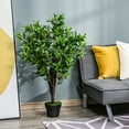 thumbnail image 4 of Outsunny 4' Artificial Olive Tree Faux Decorative Plant in Nursery Pot, 4 of 10