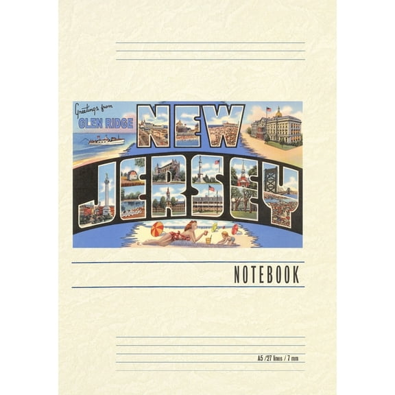 Vintage Lined Notebook Greetings from Glen Ridge, New Jersey, (Paperback)