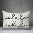 thumbnail image 2 of Creative Products Inhale Exhale Yoga Black and White 14x20 Spun Poly Pillow, 2 of 2