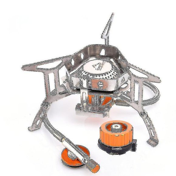 Outdoor Gas Stove Camping Gas Burner Folding Electronic Stove Hiking Portable Foldable Split Stoves -zmd(size:with Adapter)