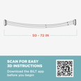 thumbnail image 5 of Zenna Home Double Curved Tension Shower Curtain Rod, No Drilling, Adjustable 50 to 72 Inches, Easy to Install Double Shower Rod, Rustproof, Gold, 5 of 5