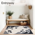 thumbnail image 3 of ODIKA 8'x10' Machine Washable Non-Slip Area Rug, Kitty Paw Path with Playful Track Motif and Litter Control Design High Traffic Rug, Gray, 104327, 3 of 7