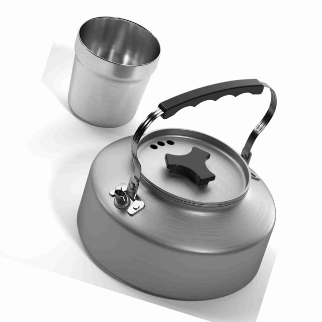 2 tetera al aire libre con taza de acero inoxidable a prueBa de Óxido de vajilla anticorrosión.