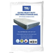 TRU Lite Mattress Storage Bag - SEALABLE Mattress Bag for Moving - Heavy Duty Extra Thick 4 Mil Plastic - Fits Standard, Extra Long, Pillow Top Sizes - For Full Size Bed
