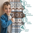 thumbnail image 3 of Blackout Kids Curtains,Brown Geometric Striped Pattern Childrens Insulated Curtains Set Of 2,Bedroom Essentials,Toddler Room Decor 42x54in(106x137cm), 3 of 5