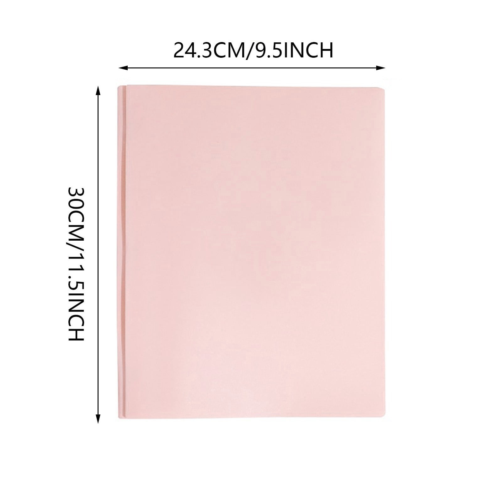 Plastic 2 Pocket Folders with 3 Prongs,3-Clasp Folders with Fasteners, Plastic Folders with Pockets and Brads, A4/Letter Size, Durable Poly File Folders for Document Test Paper, 10Pcs(Pink,11.5x9.5")