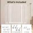 thumbnail image 6 of BalanceFrom Easy Walk-Thru Safety Gate for Doorways and Stairways with Auto-Close/Hold-Open Features, 36-Inch Tall, Fits 29.1-43.3 Inch Openings, White, 6 of 7