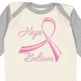thumbnail image 4 of Inktastic Hope Believe Breast Cancer Ribbon Boys or Girls Long Sleeve Baby Bodysuit, 4 of 5