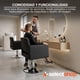 thumbnail image 3 of Silla de Barberia Cuadrada Sillon para Estetica Cómodo Reclinable Giratorio Hidraulico Silla Barbero Peluquería Estilista Estética Barber de 61 * 91 * 88 Negra, 3 of 7