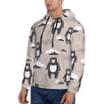 thumbnail image 3 of Naloa Cartoon Bear Brown Men's Casual Hooded Collar Drawstring Hoodies Pullover Sweatshirts Casual Long Sleeve Shirts-4X-Large, 3 of 7