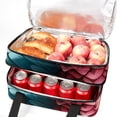 thumbnail image 5 of Pangolin Double Layered Insulated Lunch Bag with Two Compartments - Large Capacity Refrigerated Meal Bag for Hand Carry - 7.1x11.4x16.1 Inches, 5 of 6