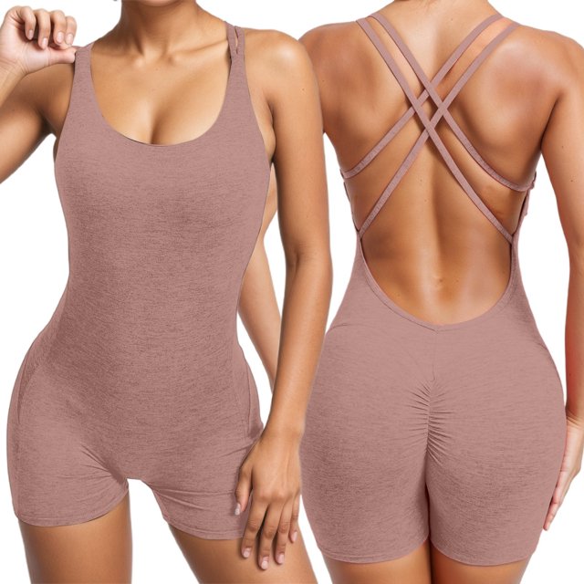 WILLBEST Mono de Entrenamiento Elástico para Mujer, Traje de Yoga, Ropa Deportiva Cómoda para Gimnasio, Entrenamiento Físico 2024 Grande