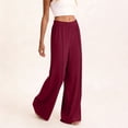 thumbnail image 4 of Besolor Womens Wide Leg Pants Elastic High Waisted Casual Loose Loungewear Workout Athletic Gym Yoga Trousers, 4 of 6