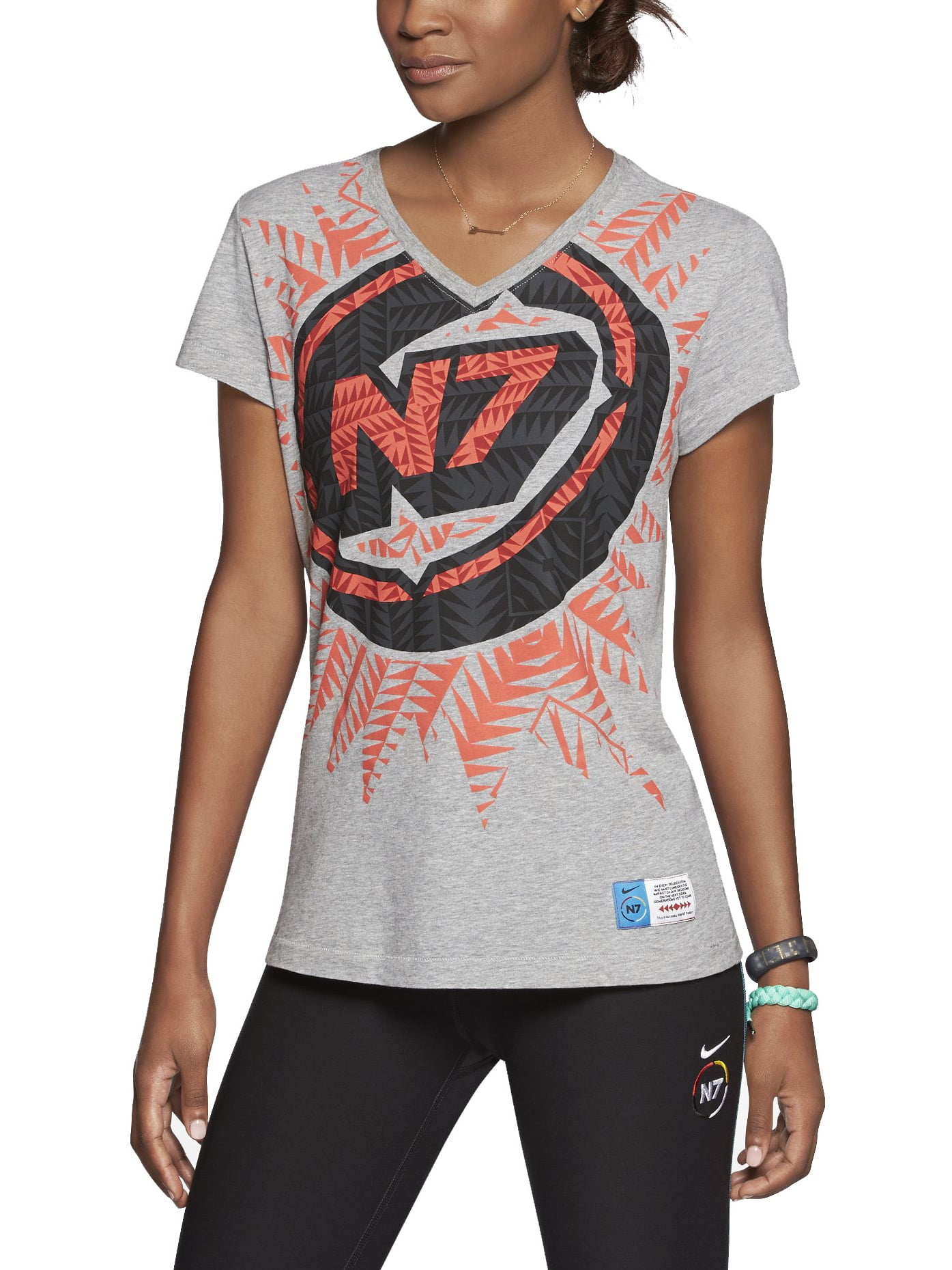 nike v neck t shirt womens