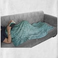 thumbnail image 5 of Turquoise Soft Flannel Fleece Throw Blanket, Small Dot Tiles Shape Simple Classical Creative Design, Cozy Plush for Indoor and Outdoor Use, 50" x 60", Turquoise Seafoam, by Ambesonne, 5 of 5