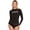 Black, variant on Women's Long Sleeve Rash Guard, UPF 50+ Sun Protection Swim Shirt