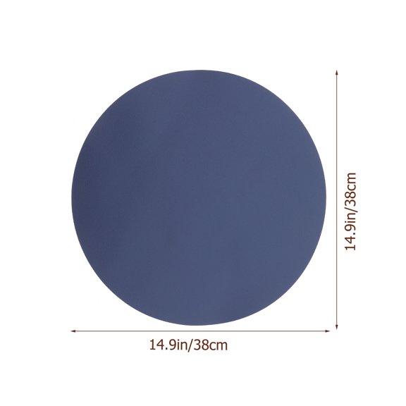 OUNONA Round PU Placemat for Household Use, and Dining Table Cutlery Mat