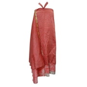 Mogul Women's Wrap Skirt Silk Sari Vintage Printed Two Layer Bohemian Beach Cover Up