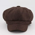 thumbnail image 3 of HJYCHN Classic Unisex Beret Hat for Everyday Casual Wear Round Design with T Shirts and Jeans All Seasons Versatile Fashion Headwear Brown M, 3 of 7