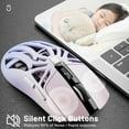 thumbnail image 4 of Wireless Gaming Mouse, 10000 DPI, Tri-Mode 2.4GHz/Bluetooth/Wired Mouse, 6 Buttons, Digital Display, Silent Mice, Rechargeable, Customizable Macro and RGB Backlight for PC/Mac/Laptop (Black), 4 of 16