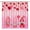 Red Pink1, variant on Colorful Heart Shower Curtain Valentine''s Day Sweet Lover Heart Retro Fashion Girl Black Background Fabric Bathroom Curtain Set with Hooks(70" WX70 H)